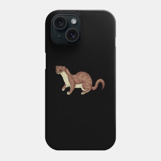 Color drawing of a stoat Phone Case