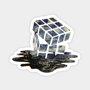 melting rubik's cube Magnet