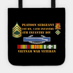 1st Bn 14th Inf - 4th ID - Plt Sgt - E7 - Vietnam Vet Tote