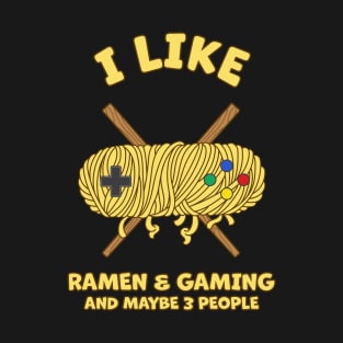 Funny Gaming Nerd Ramen Noodles Video Gamepad T-Shirt