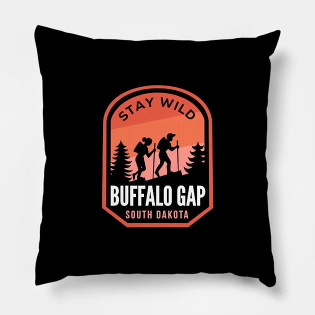 Buffalo Gap South Dakota Hiking in Nature Pillow by HalpinDesign