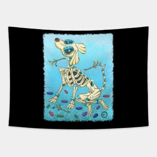 Labrador Retriever Skeleton Dog - Dia De Los Muertos - Skeleton Dog Tapestry