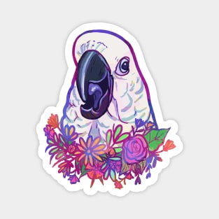 Pretty Cockatoo - Neon Floral Magnet