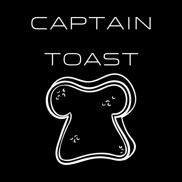 Captain Toast Typography White Design by Stylomart