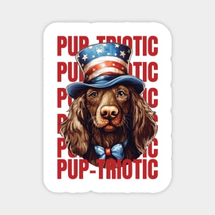 Pup-triotic: Celebrating Dogs and Independence Day Magnet