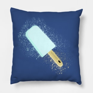 Sea Salt Ice Cream Glitter Paint Splatter Pillow