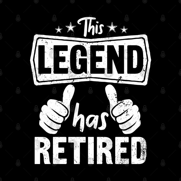 The Legend Has Retired Funny Retirement Gift Retiring Men Dad by Az-Style