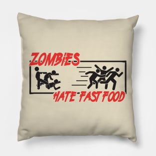 Hate fast food Pillow