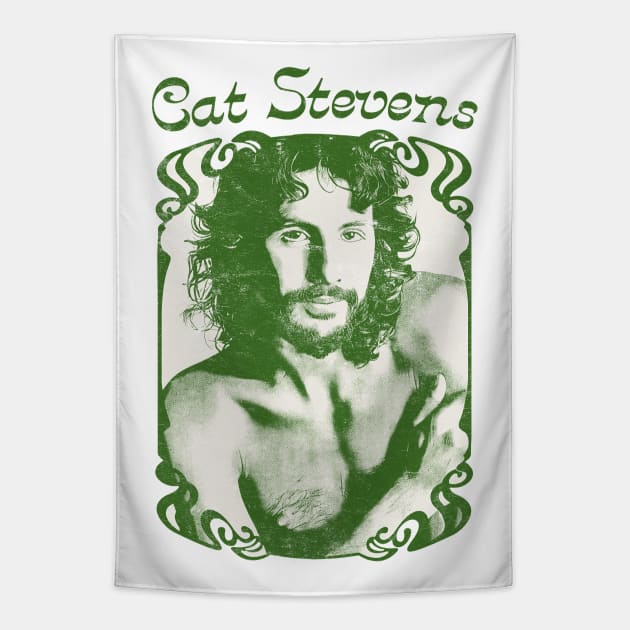 Cat Stevens / Retro Fan Artwork Design Tapestry by DankFutura