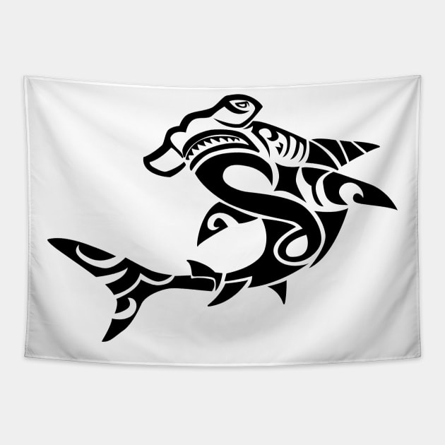 Tribal Hammerhead Tapestry by doddy77