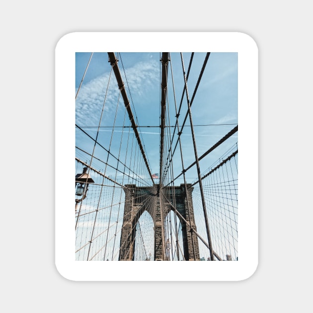 Brooklyn Bridge, New York City - Travel Photography Magnet by BloomingDiaries