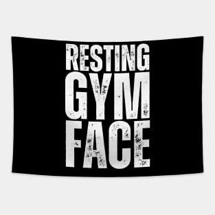 Resting Gym Face Tapestry