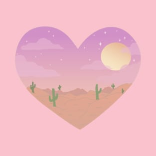 Desert Sunset Heart T-Shirt