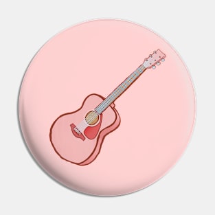 Pink acoustic guitar Pin