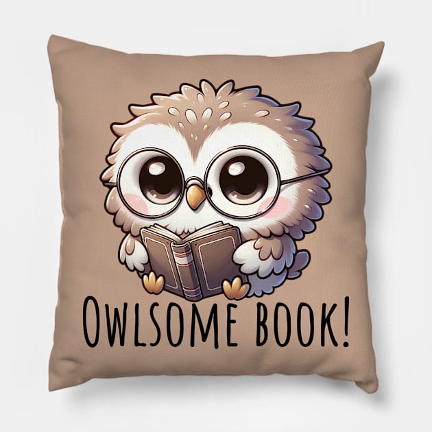 Owlsome book Pillow by Epic Shirt Store