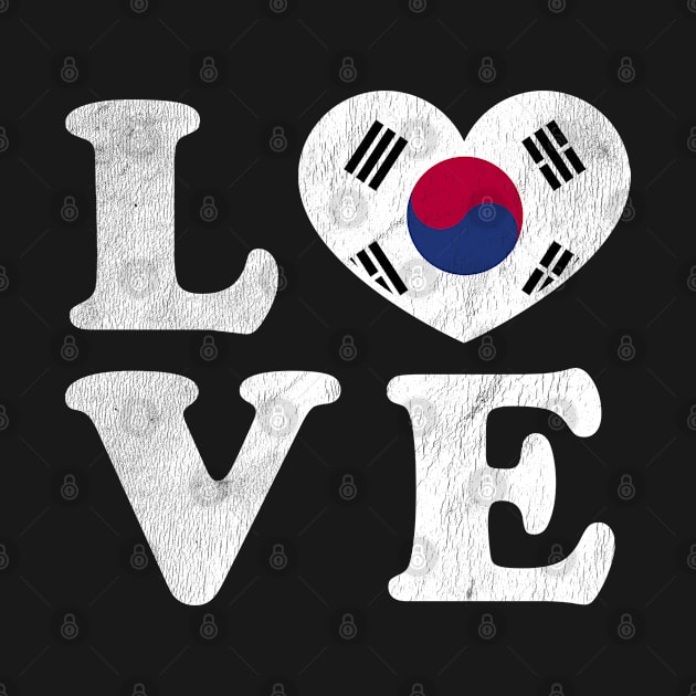 Love Korea South Pride Flag Vintage I Love Korea South by BramCrye