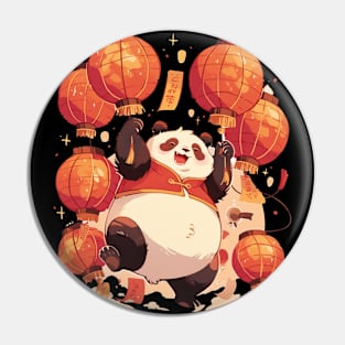 Panda Japanese Lantern Festival - Panda Bear Japanese Pin