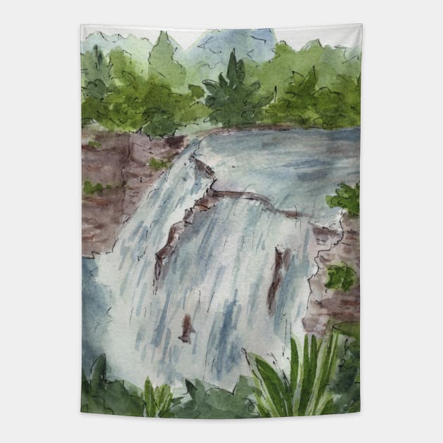 Letchworth State Park - Middle Falls Tapestry by SRSigs