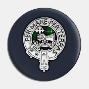 Clan MacDonald of the Isles Crest & Tartan Pin