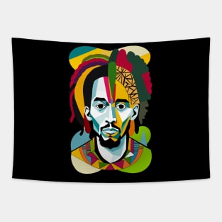 Abstract Rasta Man Tapestry