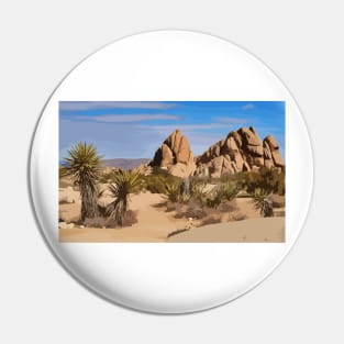 Joshua Tree National Park Digital Painting Pin