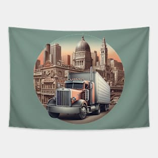 Semi Truck Tapestry