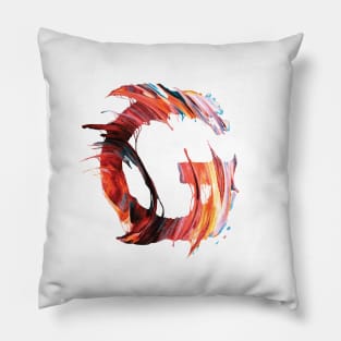 Colorful Painted Initial Letter G Pillow