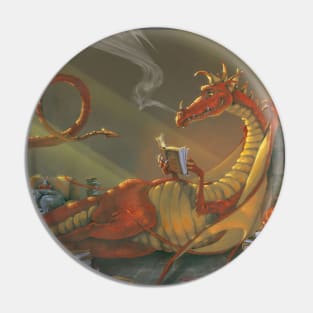 The Reading Dragon Pin