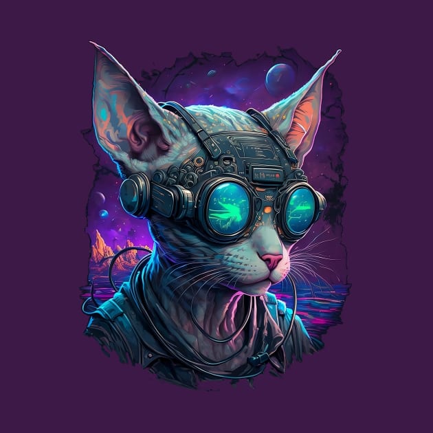 Psychedelic Sphynx Cat 3 by ElectricMint