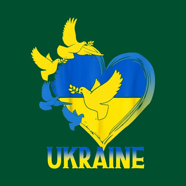 Ukraine Flag Ukrainian Heart by Gtrx20