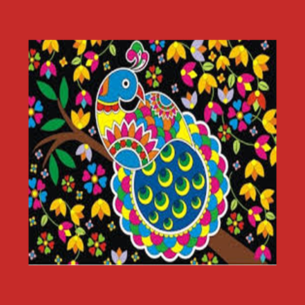 Mithila Painting Madhubani Mithila Painting Tapestry Teepublic