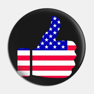 USA Flag Thumbs Up Patriotic 2020 United States Vote Election Pin