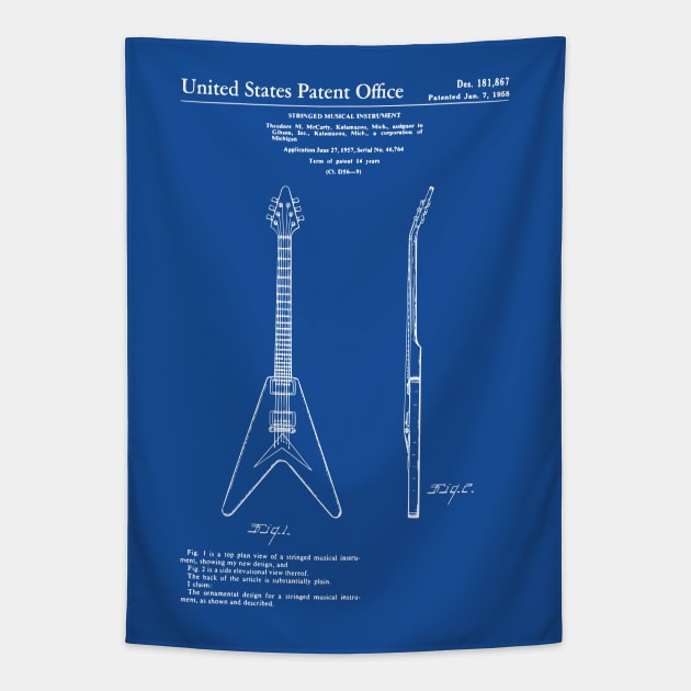 US Patent - Gibson Flying V Tapestry by Taylor'd Designs