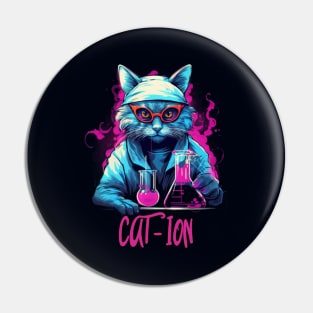 Chemist cat, cation, chemistry, laboratory, kitty in lab, gift present ideas Pin