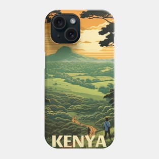 Kenya, Travel Poster Phone Case