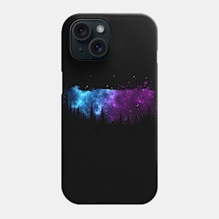 Dark Forest with starry sky Phone Case