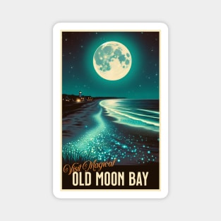 Vintage Old Moon Bay Poster Magnet