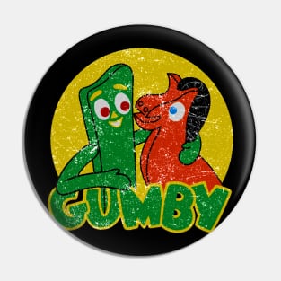 90s Distressed Gumby Pin