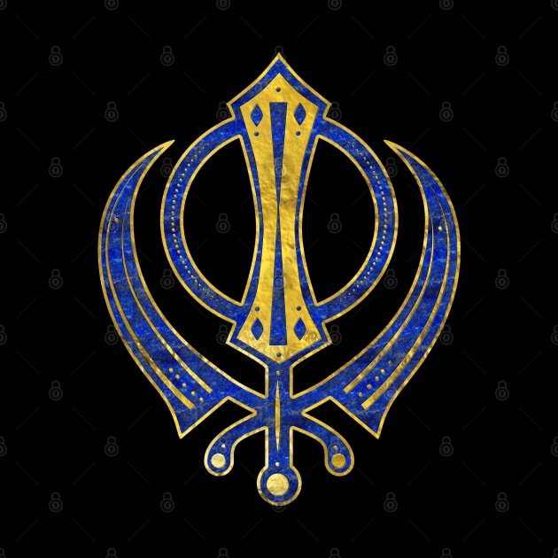 Lapis Lazuli Khanda symbol by Nartissima