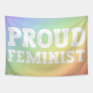 Rainbow Proud Feminist Ally For Women's Rights Against Gender Inequality Tapestry