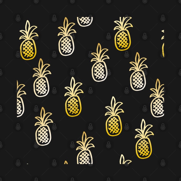 golden pineapple pattern by Evgenija.S