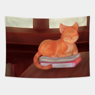 Library Cat Tapestry