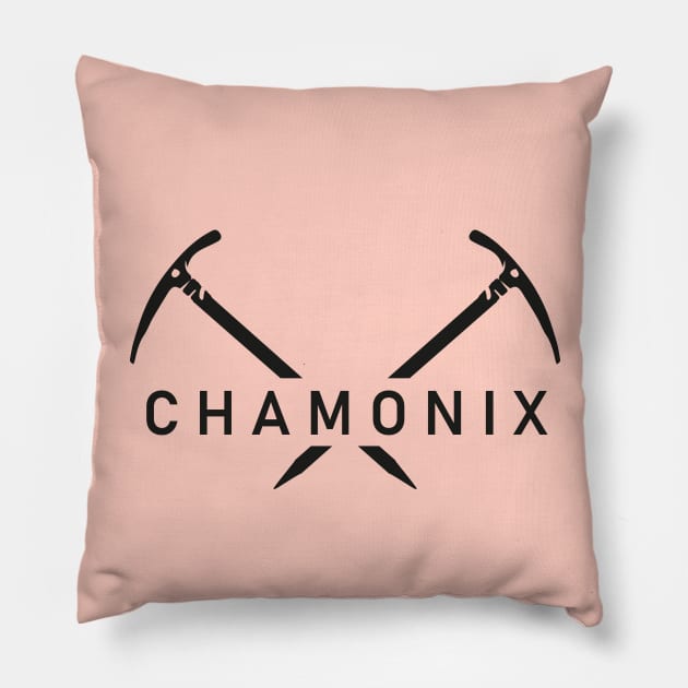 Chamonix Ice axes Pillow by leewarddesign