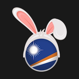 happy easter Marshall Islands bunny ears flag cute designs T-Shirt