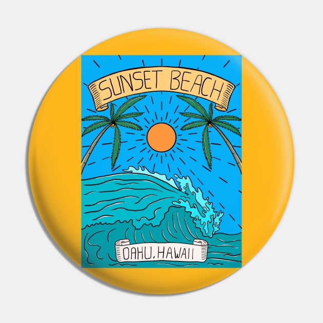 Sunset Beach Hawaii Pin by Yeaha