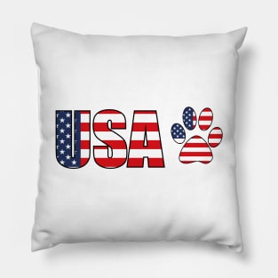 USA flag Dog Paw Pillow