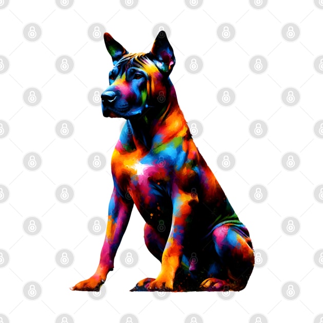 Thai Ridgeback in Colorful Artistic Splash Expression by ArtRUs