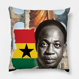 Kwame Nkrumah First President of Ghana and Pan African Leader Pillow