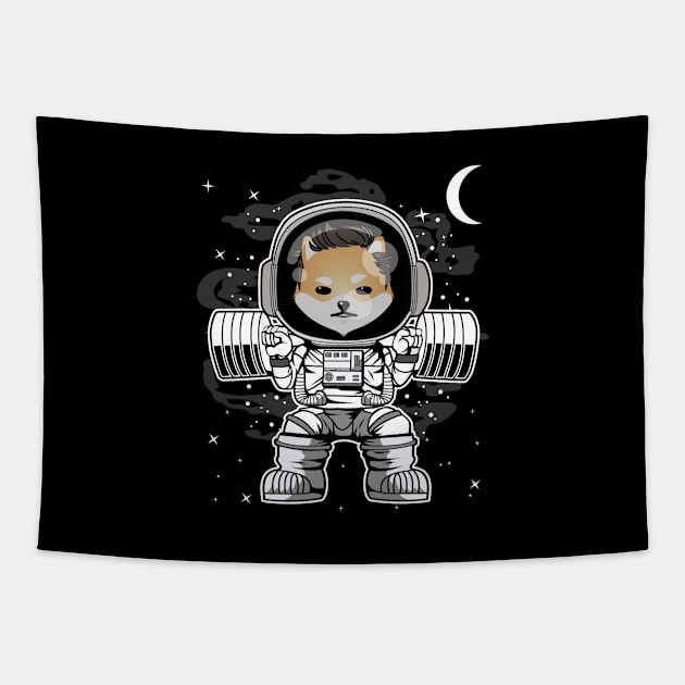 Astronaut Lifting Dogelon Mars ELON Coin To The Moon Crypto Token Cryptocurrency Blockchain Wallet Birthday Gift For Men Women Kids Tapestry by Thingking About