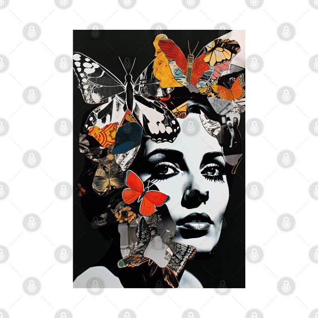 Girl with Butterflies - Beautiful Art Print, T-Shirts, and More by laverdeden